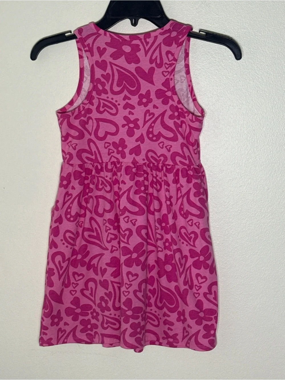 wonder nation Pink & Magenta Sleeveless Heart Floral Knit Dress
